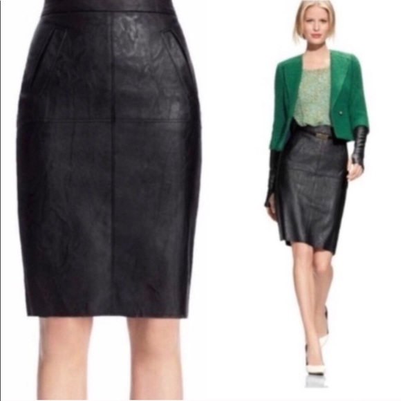 CAbi Dresses & Skirts - CAbi | Vegan Leather Pencil Skirt Size 2